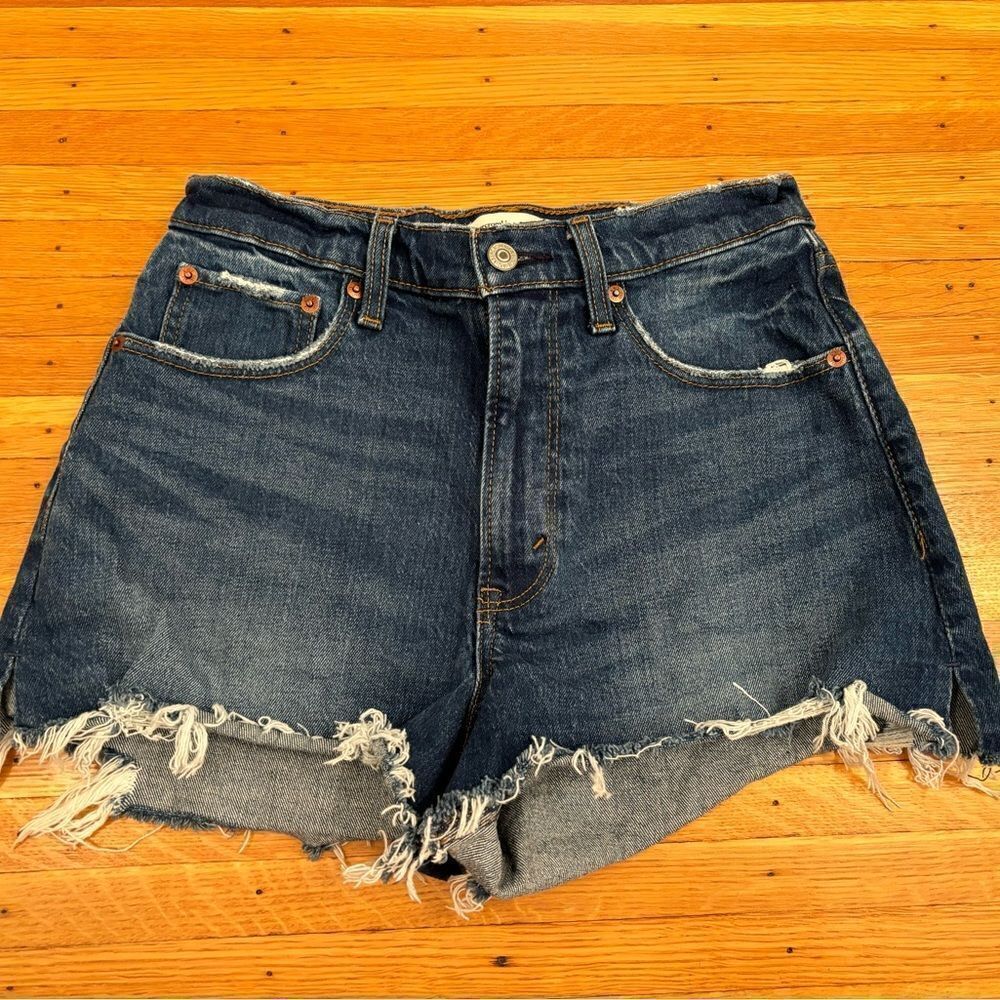 Abercrombie & Fitch The Cutoff Short High Rise Curve Love denim shorts